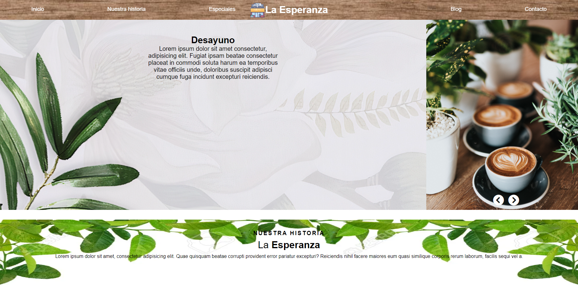Proyecto de lugar de comida